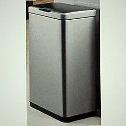 EKO Müll kann mit Sensor Mirage 2x20 l Matte Silberfarbe gefärbt