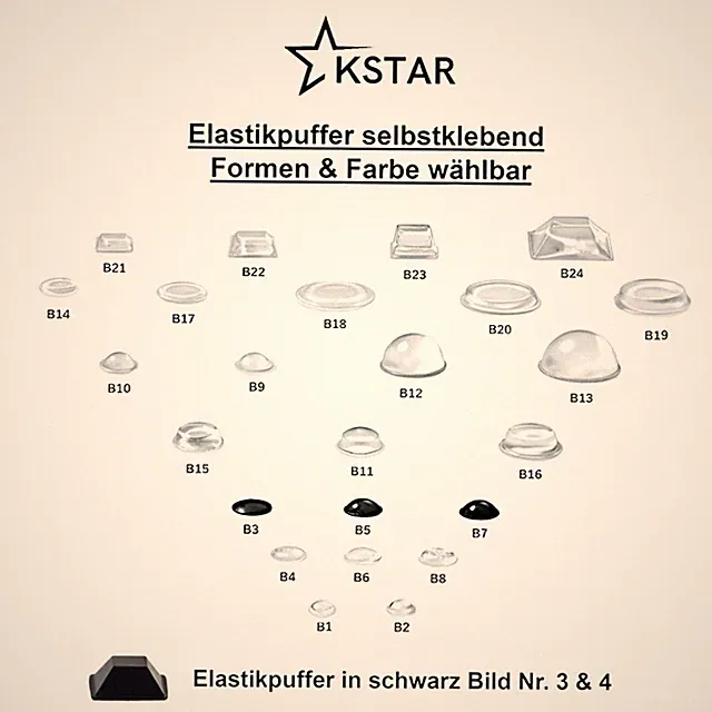 Elastikpuffer selbstklebend Anschlagpuffer Gummifüße Rutschstopper Möbelpuffer