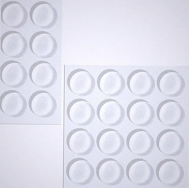 Elastikpuffer Set für Glastischplatten Anti Rutsch Pads transparent Möbelschutz