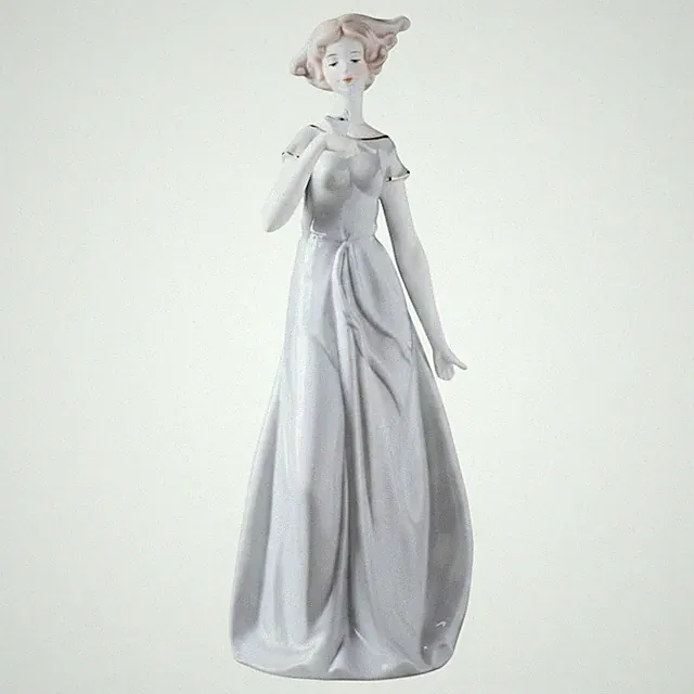 Elegante Dekofigur Elegant Keramikfigur Hochwertige Optik für Vitrine, TV-Möbel