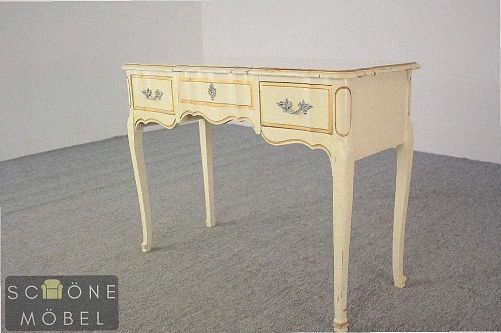 Eleganter Schminktisch / Schreibtisch im französischen Landhausstil mit Spiegel