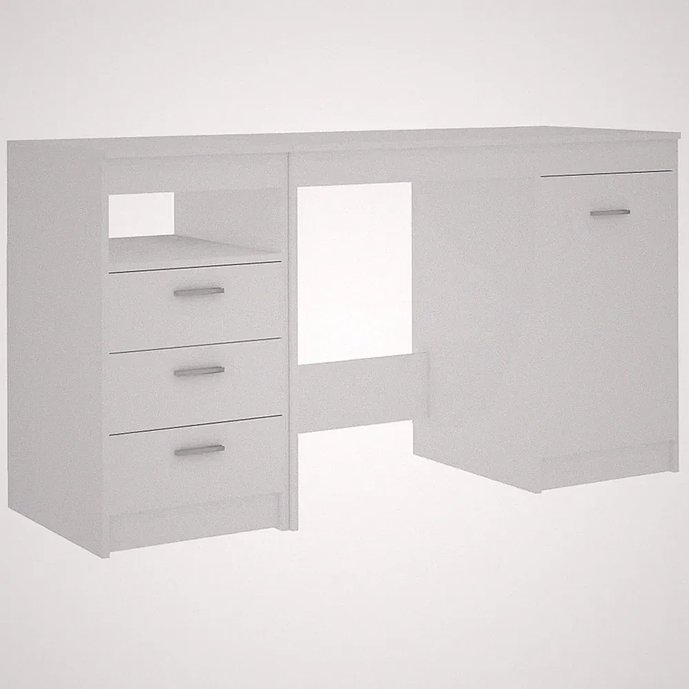 Eleganter Schreibtisch mit viel Stauraum, 140 x 50cm | Computertisch, Bürotisch