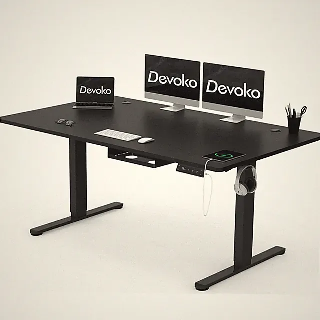 Elektrisch Höhenverstellbarer Schreibtisch Bürotisch 160x80cm USB-C Memory Alarm
