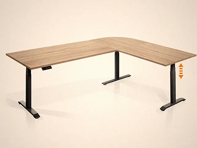 elektrisch höhenverstellbarer Schreibtisch Eckschreibtisch Ecktisch OFFICE ONE