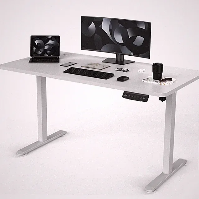 Elektrisch Schreibtisch Höhenverstellbarer Stehpult Ganze Tischplatte 120x60cm