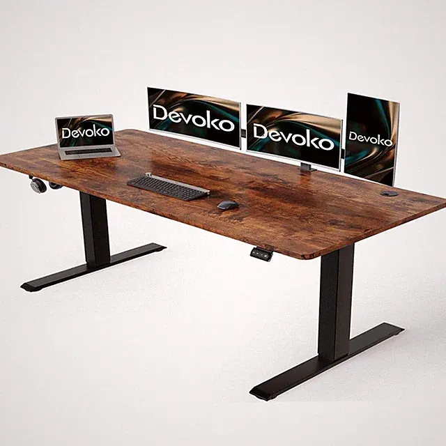 Elektrischer Computertisch höhenverstellbar Schreibtisch Standing Desk 180x80cm