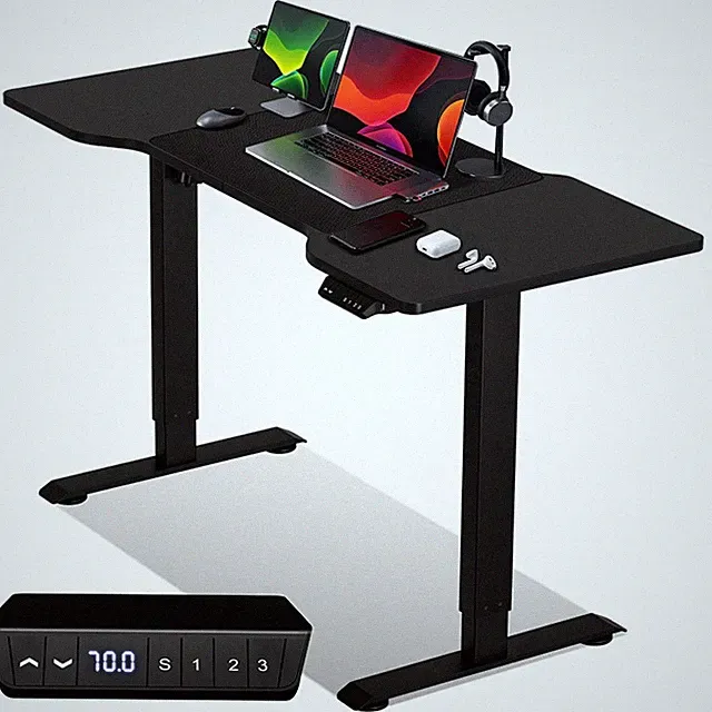 Elektrischer Höhenverstellbarer 120/140cm Memory Schreibtisch Tisch Verstellbar