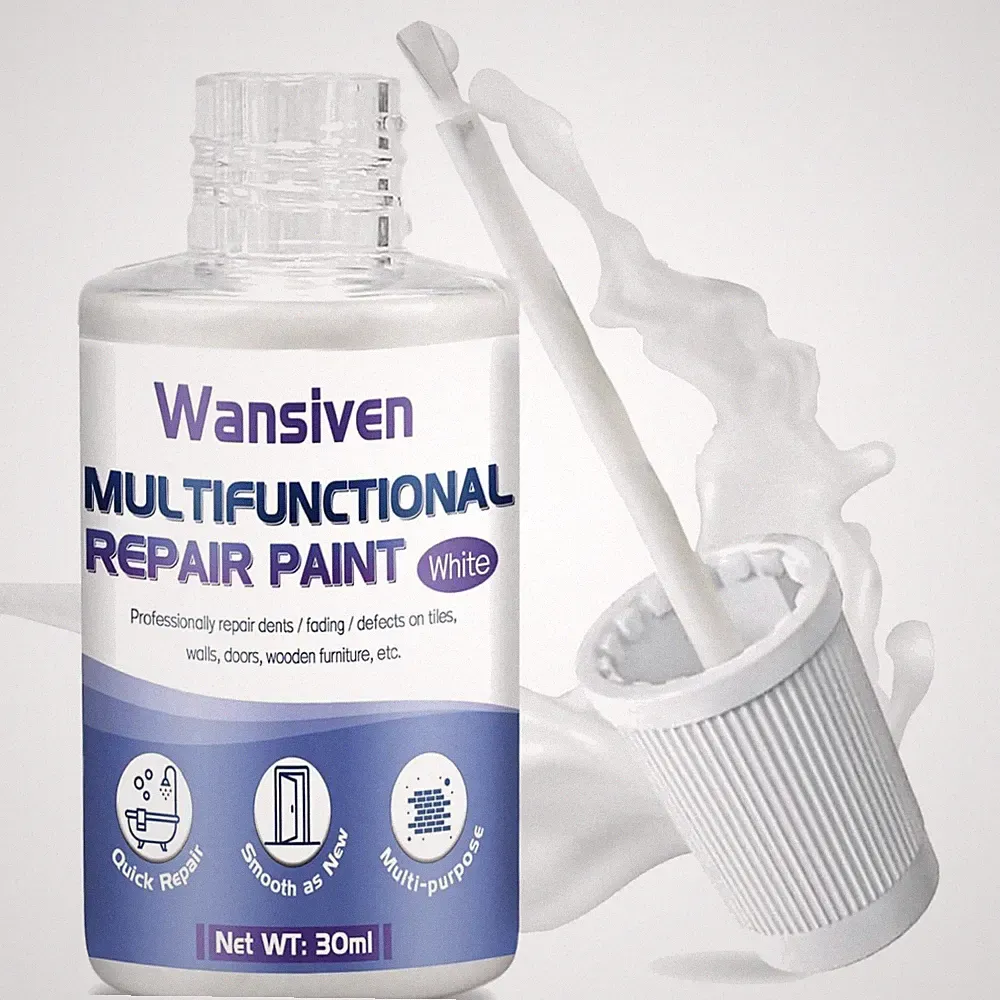 Enamel Reparaturfarbe Wand Badewanne Möbel Metall 30ml Weiß