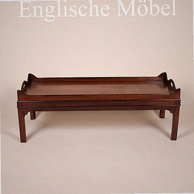 Englische Möbel Regency Mahagoni Couchtisch Sofatisch Tisch Tablett u Griffe UK
