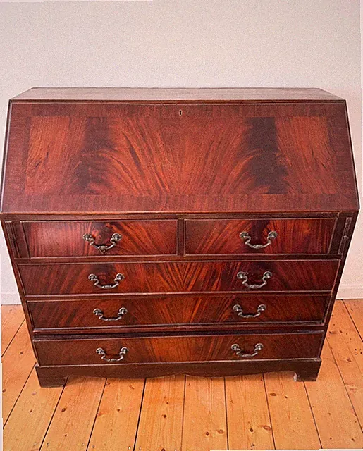 Englischer Art Deco Mahagoni Holz Sekretär Schreibtisch Arbeitstisch Kommode !!!