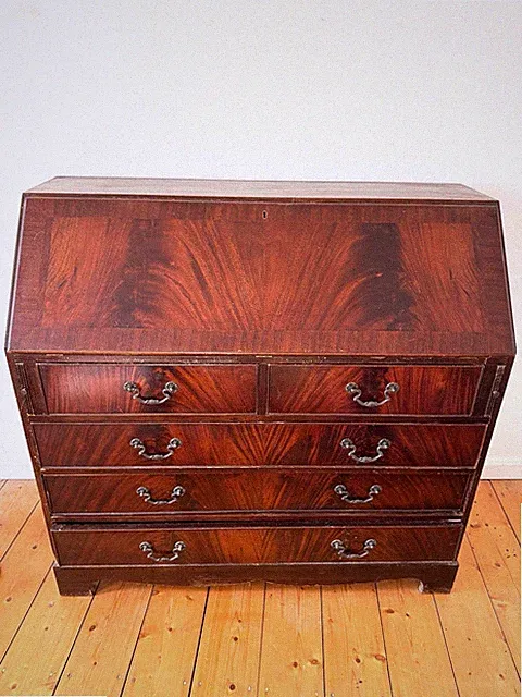 Englischer Art Deco Mahagoni Holz Sekretär Schreibtisch Arbeitstisch Kommode !!!