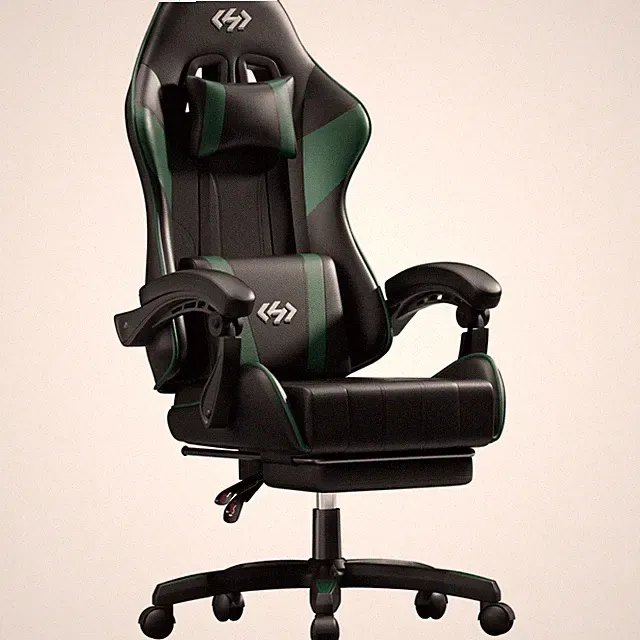 Ergonomischer Gaming Stuhl mit fußstütze, Schreibtisch Stuhl, Bürostuhl