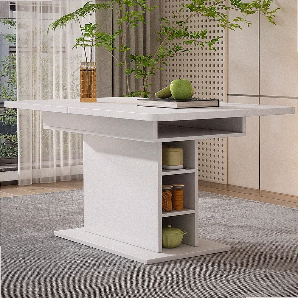 Erweiterbarer Esstisch mit Stauraum Kaffee Freizeittisch Küchentisch Esszimmer
