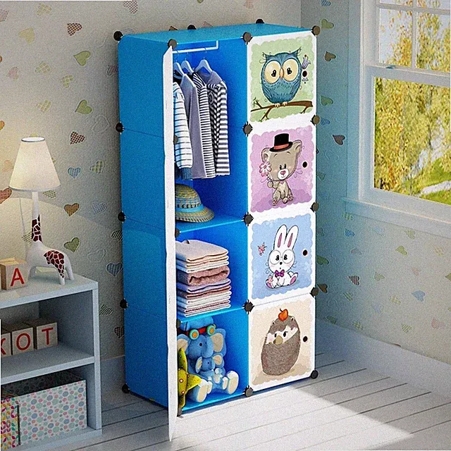 Erweiterbares Kinderregal Kinder Kleiderschrank Stufenregal Bücherregal mit T...