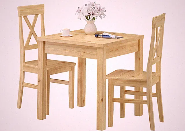 Essgruppe Klassisch Tisch Stühle Kiefer Massivholz Holzgruppe Jugendzimmer Holz