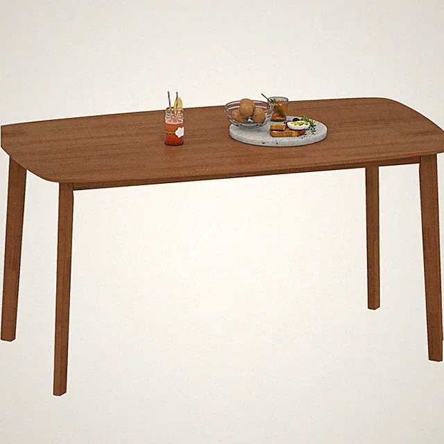 Esstisch 150 x 80 cm Küchentisch für 6 Personen im Landhaus-Stil Hellbraun