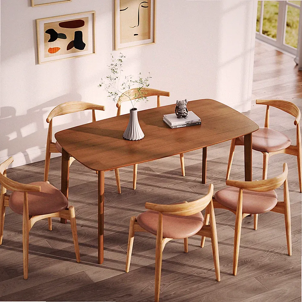Esstisch 150 x 80 cm Küchentisch für 6 Personen im Landhaus-Stil Refurbished
