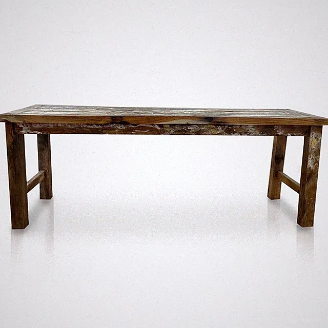 Esstisch 180cm recyceltes Teakholz Handarbeit Bali Upcycling Massivholz Unikat