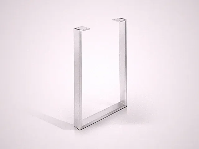 Esstisch 1x Kufen Tischgestell Gestelle für Esstische Edelstahl 65 cm gebürstet