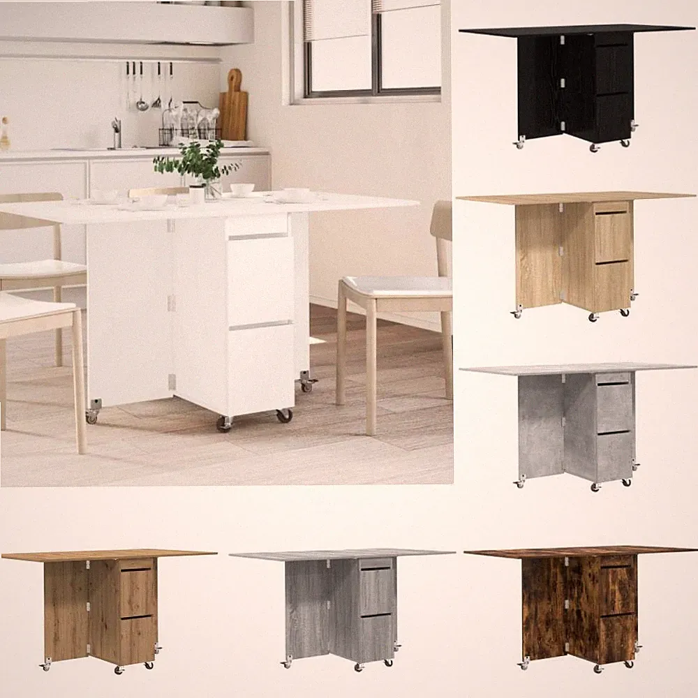Esstisch 2 pcs Holzwerkstoff Moderne Tische Möbel aus Holzwerkstoffen vidaXL