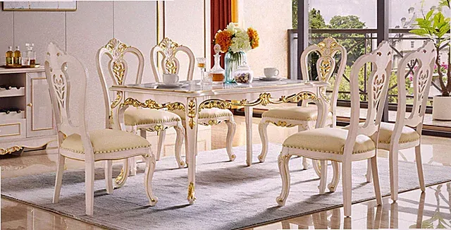 Esstisch 6x Stühle Esszimmer Set Essgruppe Klassischer Tisch 7tlg Set Stuhl neu