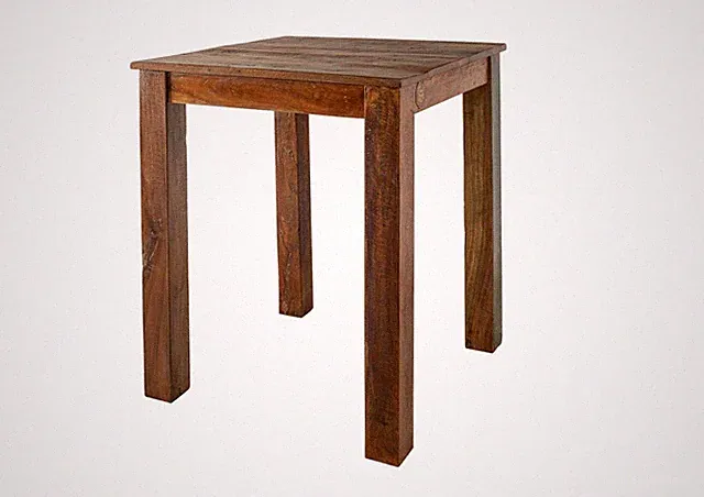 Esstisch Altholz 60x60 mehrfarbig lackiert Unikat Holztisch quadratisch massiv