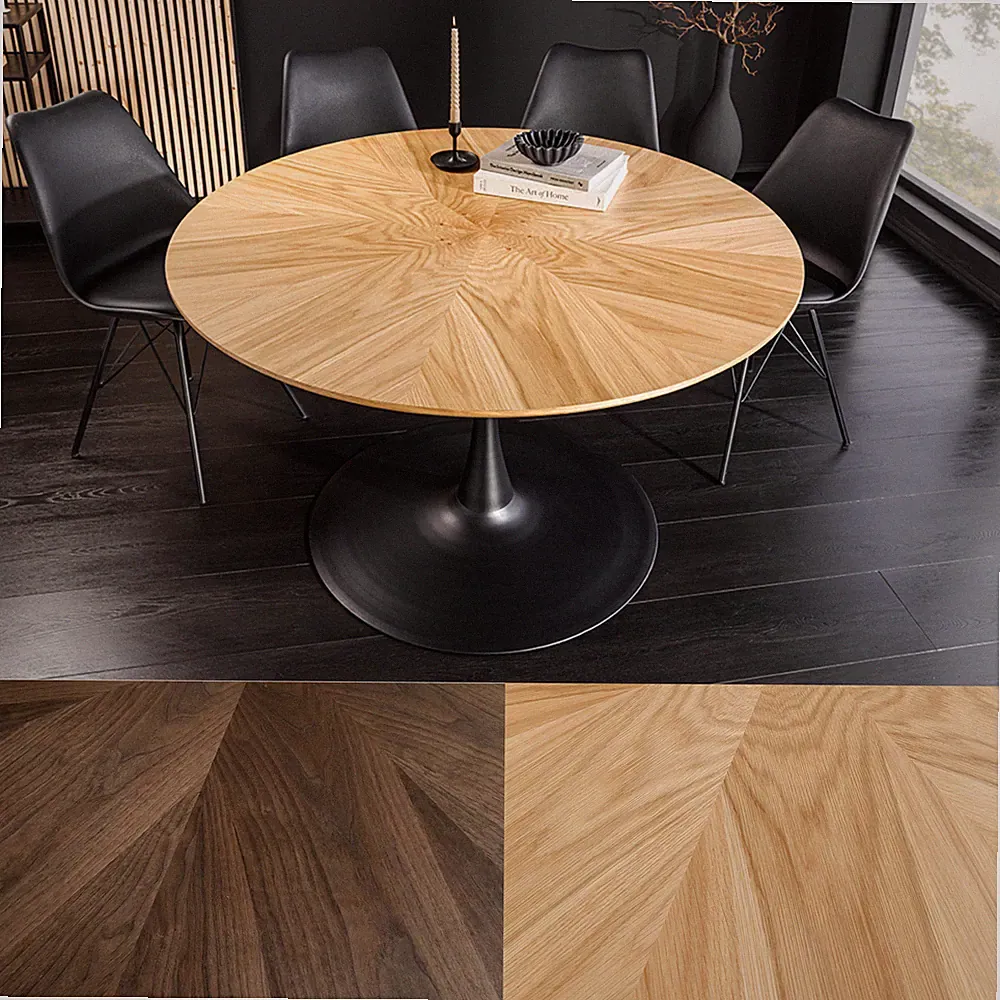 Esstisch ATELIER - 120cm - FARB- & MATERIALWAHL - Säulenfuß Bistrotisch rund