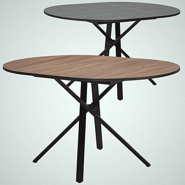 Esstisch ausziehbar 100-140 cm Esszimmertisch Küchentisch Stahlbeine Holz Tisch