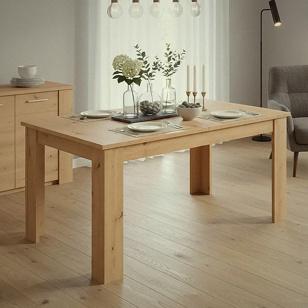 Esstisch ausziehbar 120x80 Holz Massiv Küchentisch Wohnzimmertisch Homestyle4u