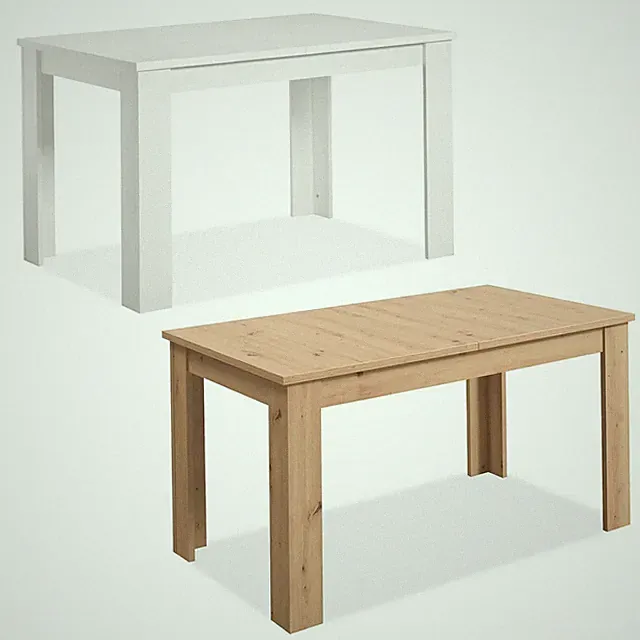 Esstisch ausziehbar 120x80 Massiv Holz Küchentisch Wohnzimmertisch Homestyle4u