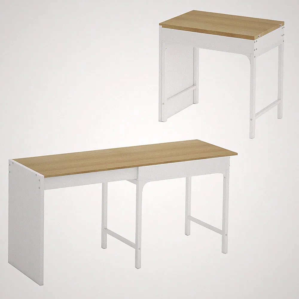Esstisch Ausziehbar 80-160cm Küchentische Esszimmertisch Holztisch Metallbeinen