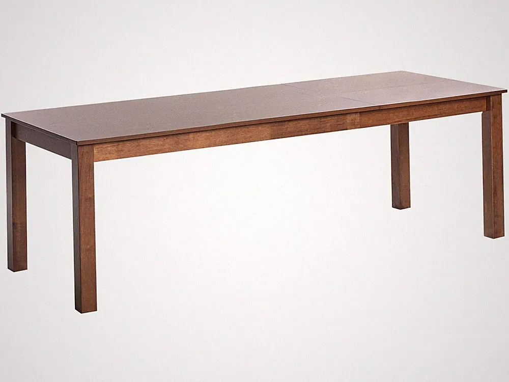 Esstisch ausziehbar dunkler Holzfarbton 160/240 x 90 cm mit Holzbeinen Madura