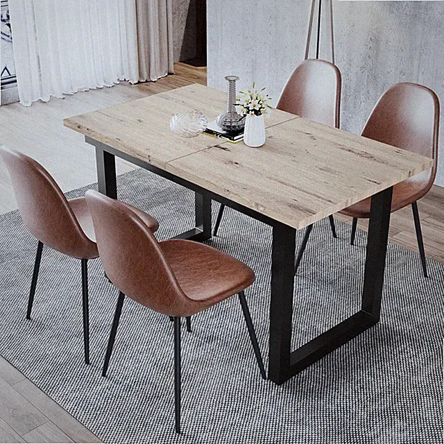 Esstisch ausziehbarer Tisch 140-180 cm Esszimmertisch Küchentisch Speisetisch
