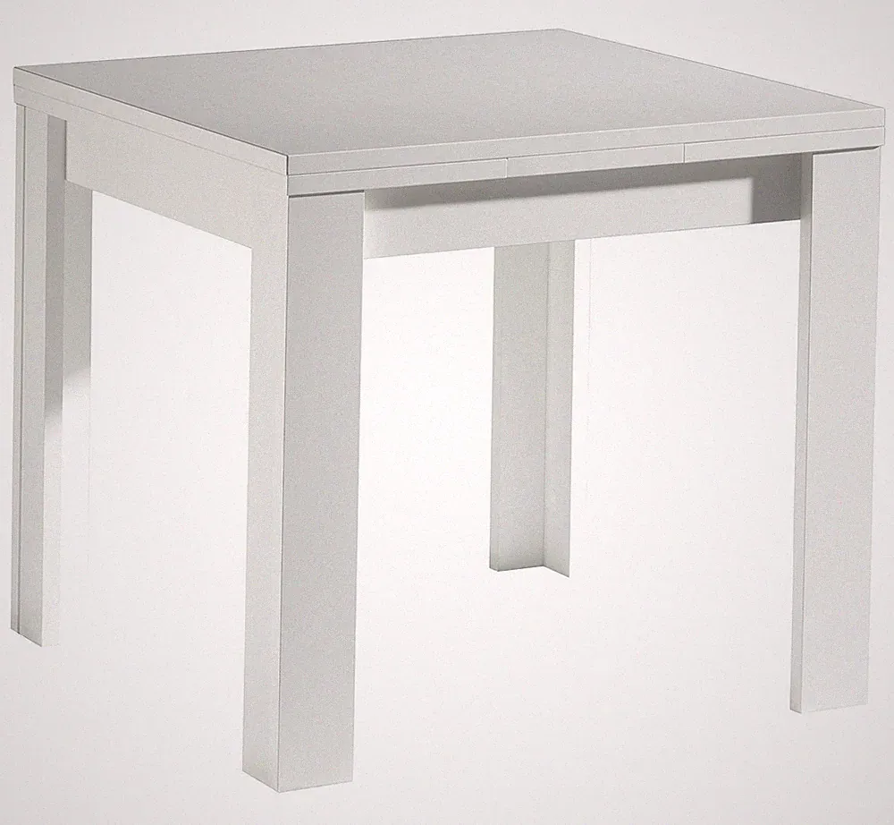 Esstisch Ausziehtisch Esszimmertisch weiß 80 x 80 cm Ausziehbar