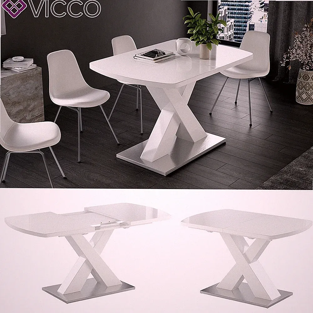 Esstisch Chinto Weiß 120 x 80 cm Vicco