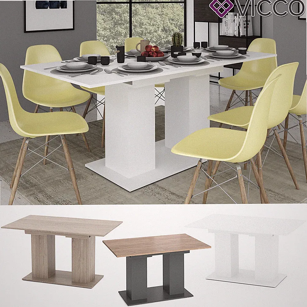 Esstisch Esszimmertisch ausziehbar Küche Tisch Dix 90 x 140 - 180 cm Vicco