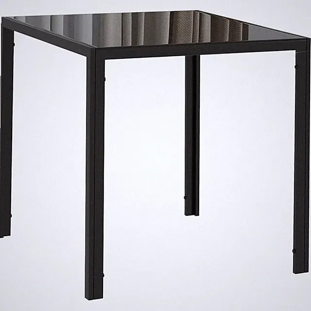 Esstisch Esszimmertisch Quadratischer Küchentisch für 4 Personen, Schwarz