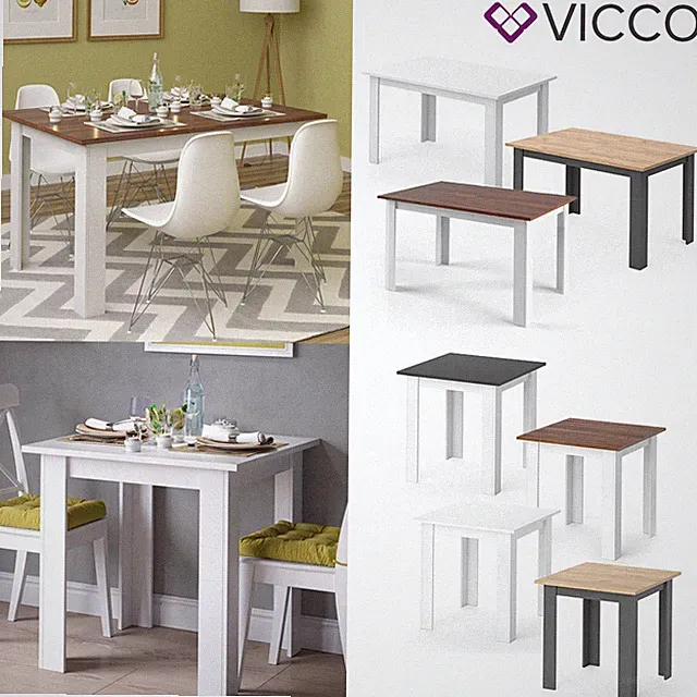 Esstisch Esszimmertisch Wohnzimmer Küchentisch Tisch Kalros 80/ 140cm Vicco