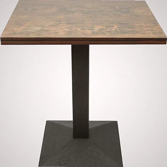 Esstisch Holz quadratisch 60x60 cm Industriestil Balkongarten Terrassentisch