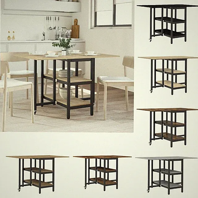 Esstisch Holzwerkstoff Rechteckiges Tischdesign Indoor-Tisch Stauraum vidaXL
