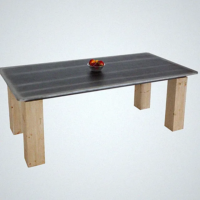 Esstisch HWC-L76, Tisch Esszimmertisch, Industrial Holz 200x100cm, Metall-Optik