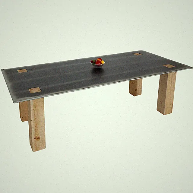 Esstisch HWC-L76, Tisch Esszimmertisch, Industrial Holz 240x100cm, Metall-Optik