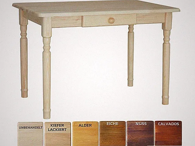 Esstisch Kiefer massiv mit Schublade Küchentisch Massivholz Neu, Hersteller