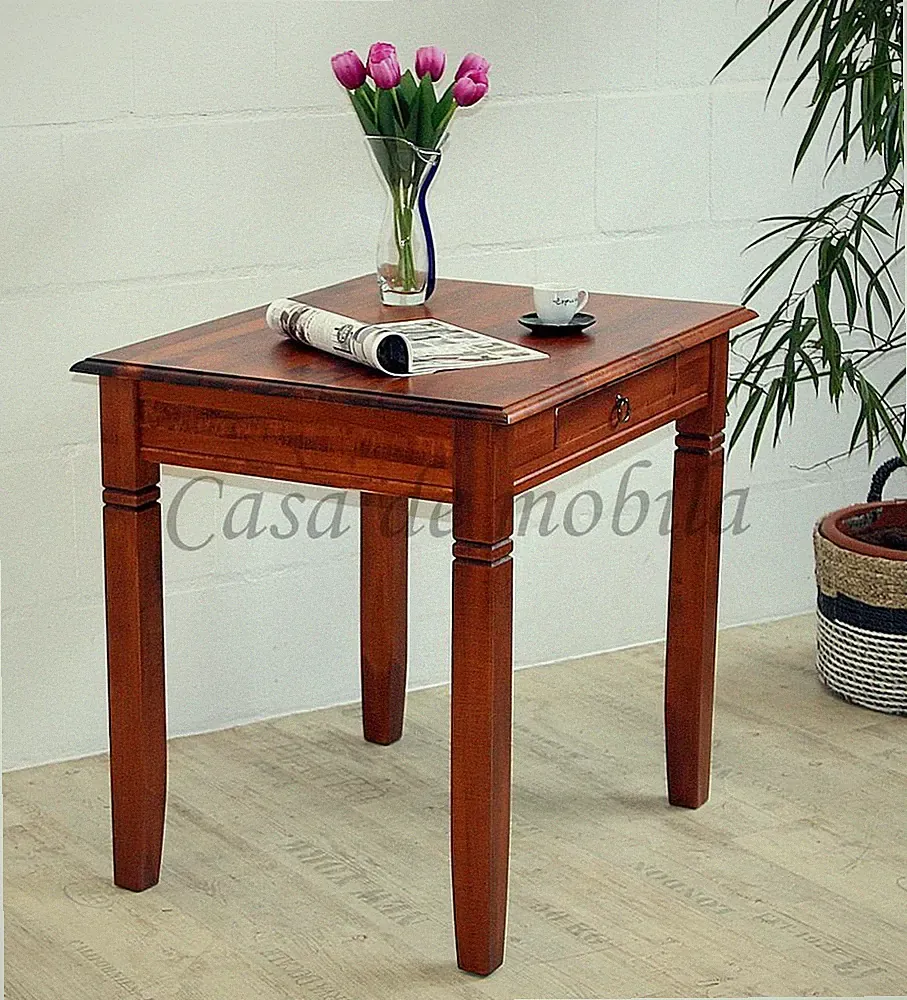 Esstisch klein DECOR 80x80x65cm Tisch Küchentisch holz kirschbaumfarben lackier