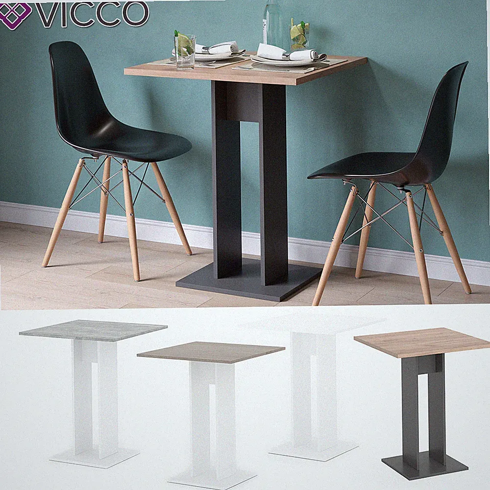 Esstisch Küchentisch Esszimmer Tisch Säulentisch Ewert weiß 65x65 cm Vicco