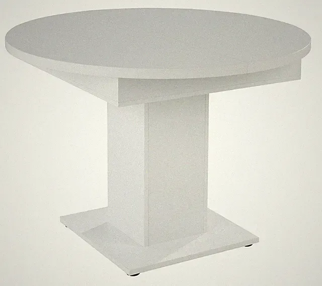 Esstisch Küchentisch Esszimmertisch Ausziehtisch Ausziehbar Weiß Rund 104 cm