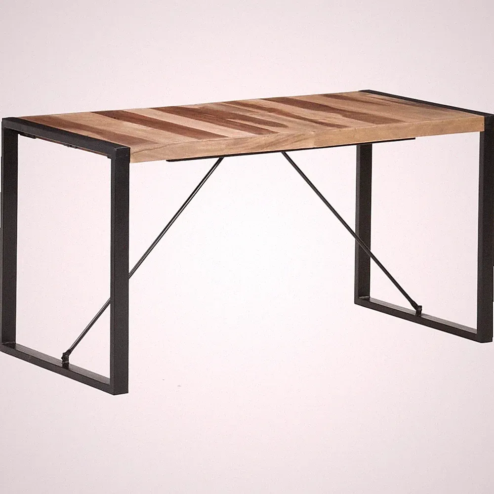 Esstisch Küchentisch Esszimmertisch Speisetisch Tisch Massivholz Stahl vidaXL