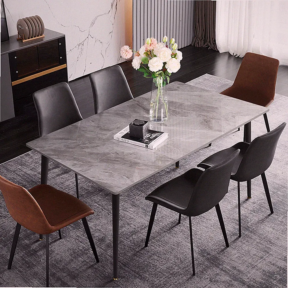 Esstisch Küchentisch Restaurant Speisetisch Marmor Weiß Esszimmer 2 Größe 4 Farb