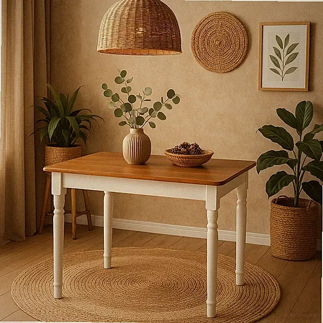 Esstisch Küchentisch Tisch MASSIV KIEFER HOLZ weiß honig Landhausstil - NEU