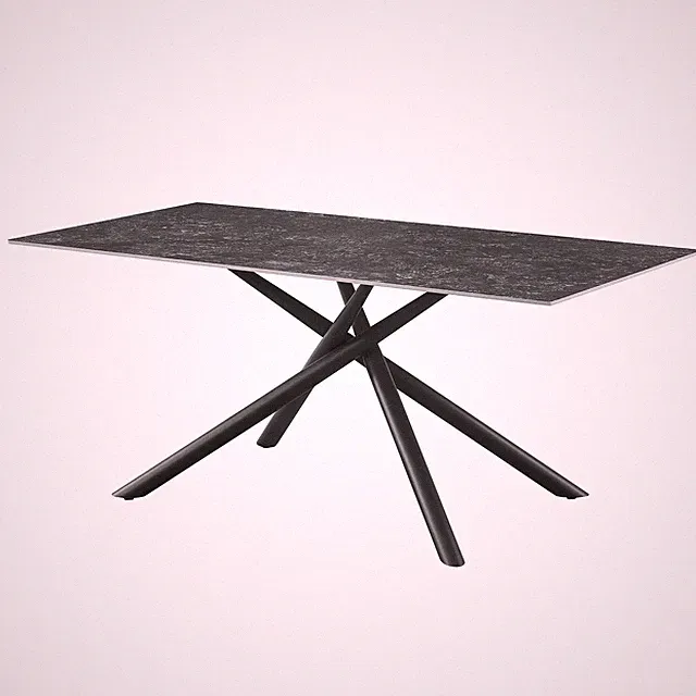Esstisch - Marmoroptik - schwarz - 180x90 cm Küchentisch Essecke Konsolentisch